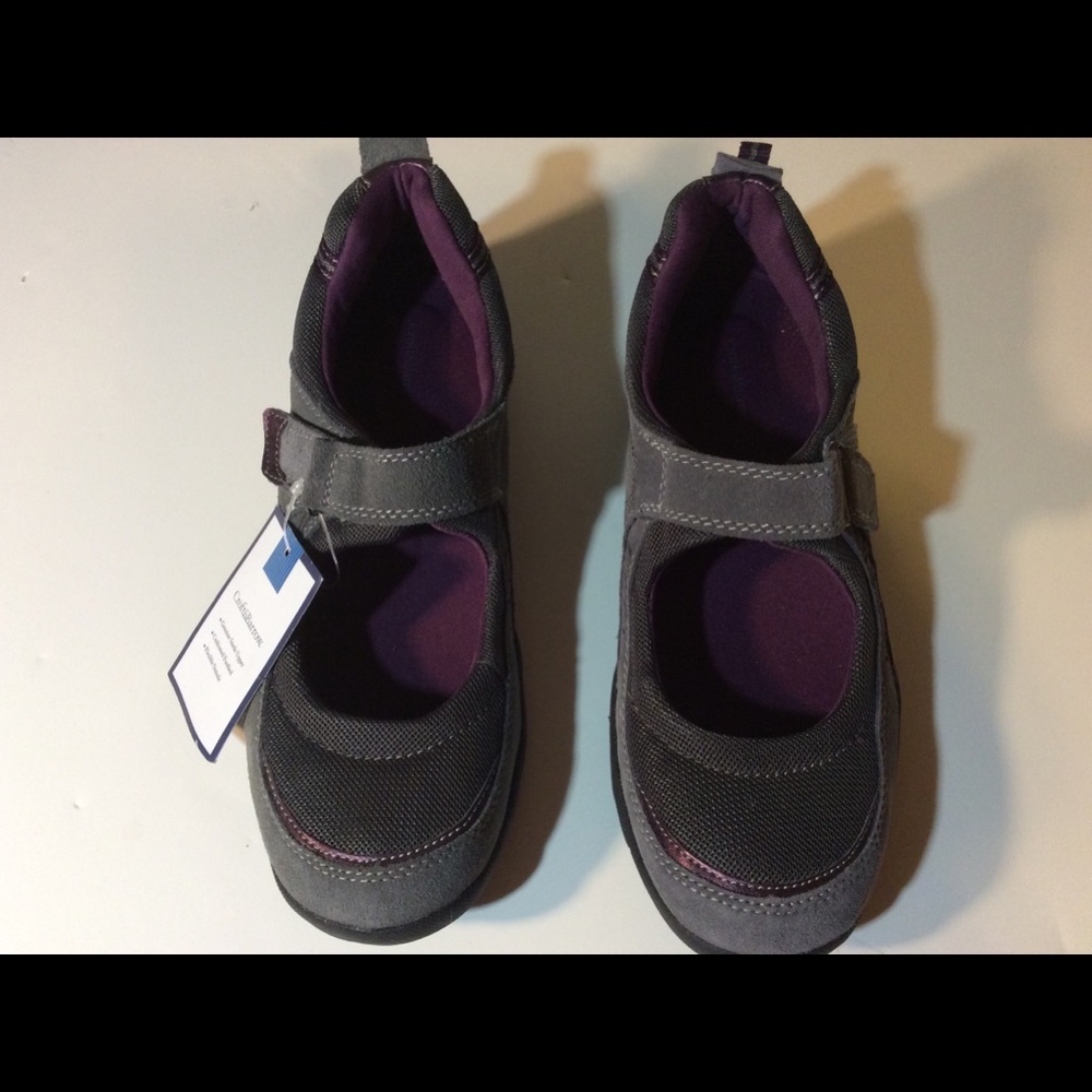 Gray Suede Mary Jane Shoes